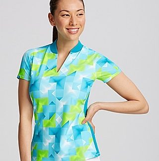 Annika Shine Print Sculpt V Neck Cap Sleeve