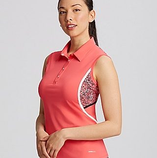 Annika Dimension Print Mix Polo Sleeveless