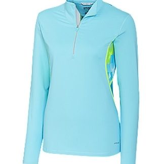 Annika Dimension Print Mix 1/2 Zip Long Sleeve